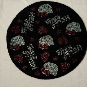 Hello Kitty Black and Red Beret